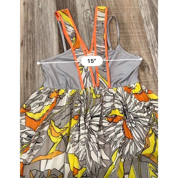 Pura Vida Womens Dress Side Zip Embroidered Lace Trim Floral Multicolor Size 6 - Picture 13 of 16